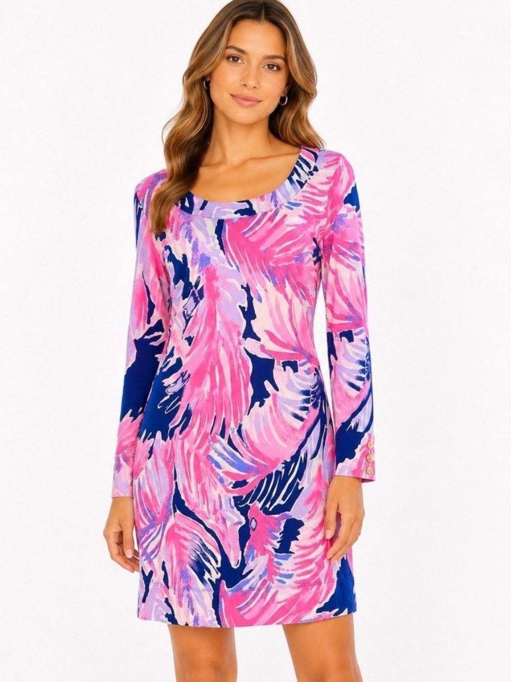 Lilly Pulitzer Pink & Blue Printed Merritt Dress